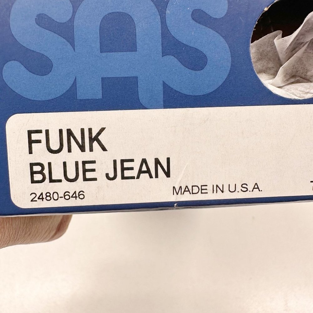 SAS Funk Blue Jean Slip On Loafer Comfort Shoes Womens Size 12 M - Picture 8 of 8